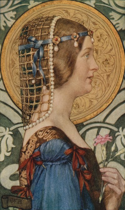 If one could have that Little Head of hers Painted upon a Background of Pale Gold by Eleanor Fortescue Brickdale