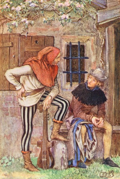 Illustration for The Gathering of Brother Hilarius by Michael Fairless by Eleanor Fortescue Brickdale