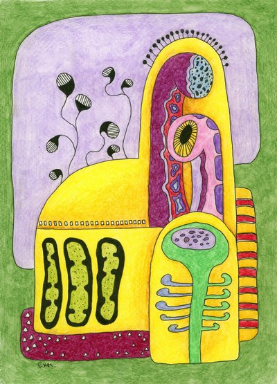 Colorful Abstract Creature by Elena Khomutova-Miller