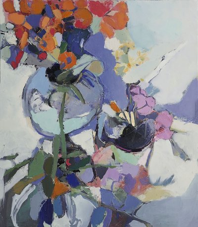 Colorful Abstract Floral by Elena Shraibman