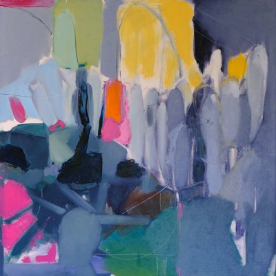 Vibrant Abstract Cityscape by Elena Shraibman