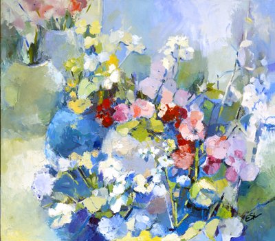 Vibrant Floral Still Life by Elena Shraibman