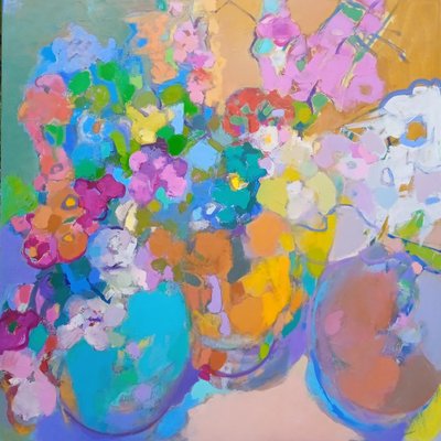 Vibrant Floral Vases by Elena Shraibman