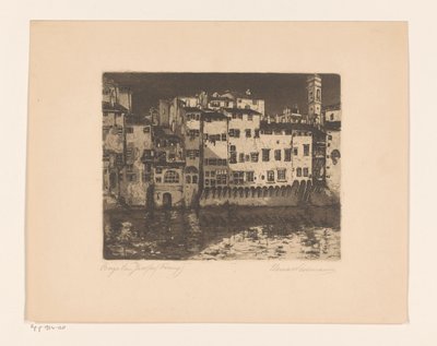 Borgo San Jacopo (Florence) by Elena Wissmann (signed by artist)