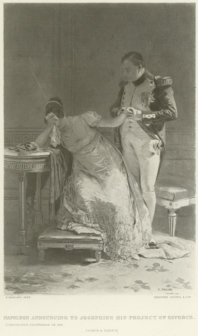 Napoleon Announcing to Josephine His Project of Divorce by Eleuterio Pagliano