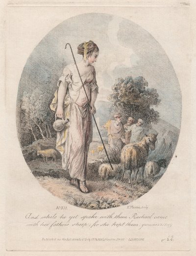 And While He Yet Spake...Shepherdess by Elias Martin