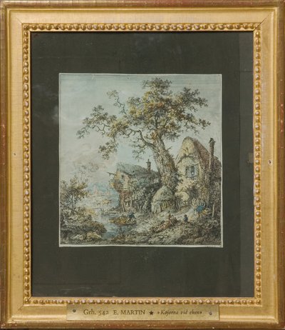 Landscape with Farmhouse or The Cottages by the Oak by Elias Martin