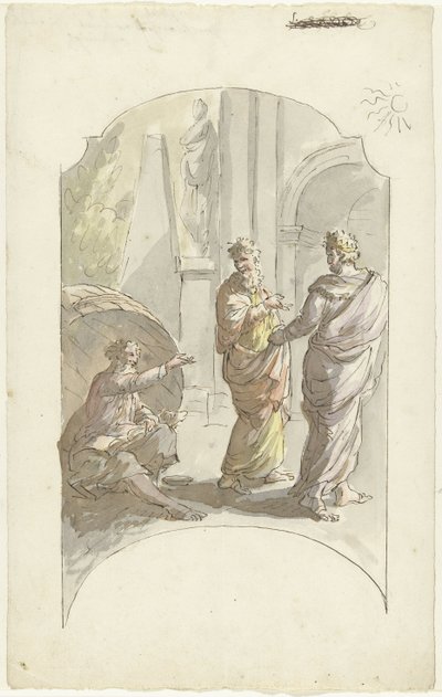 Diogenes Asking Alexander Not to Stand in His Light by Elias van Nijmegen