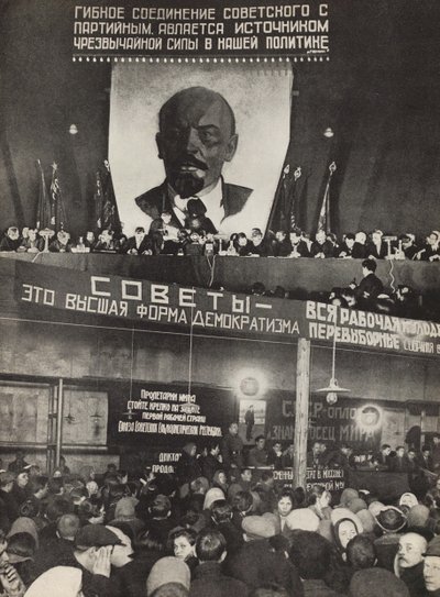 Soviets - The Highest Form of Democracy. Illustration from USSR Builds Socialism by Eliezer Markowich Lissitzky