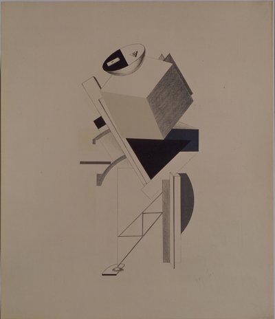 Strong Guy. Figurine for the Opera Victory over the Sun by A. Kruchenykh by Eliezer Markowich Lissitzky