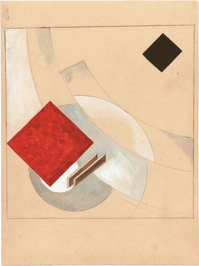 Study for the Story of Two Quadrats by Eliezer Markowich Lissitzky