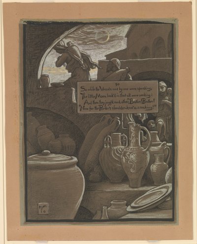 (Illustration for Rubáiyát of Omar Khayyám) The End of Ramazan by Elihu Vedder