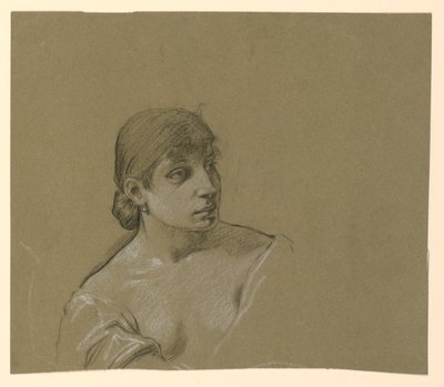 Portrait of a Young Woman, ca. 1885 by Elihu Vedder