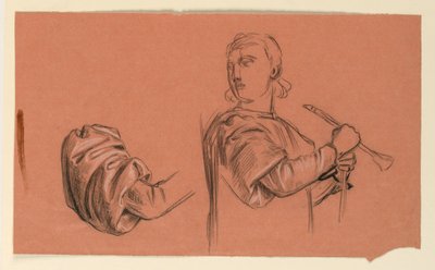 Figure Study (Detail), ca. 1885 by Elihu Vedder