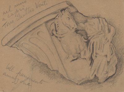 Sketch of a Fragment from a Wall in Capri, c. 1897 by Elihu Vedder