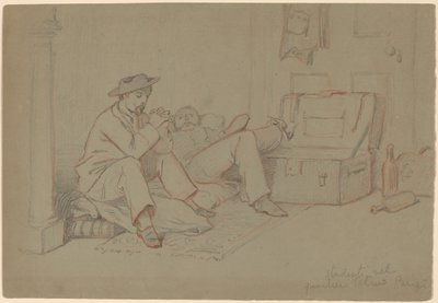 Students in the Latin Quarter, Paris by Elihu Vedder
