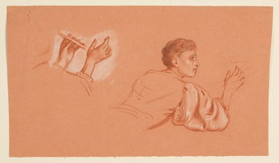 Studies of Costumed Male Figures by Elihu Vedder