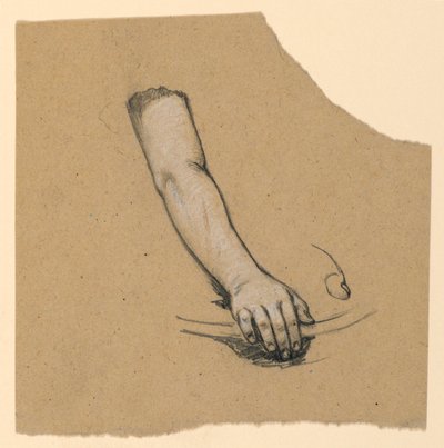 Study of Hand to Mid Bicep by Elihu Vedder