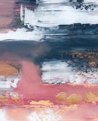 Gold Blush Abstract Layers by Elisabeth Fredriksson