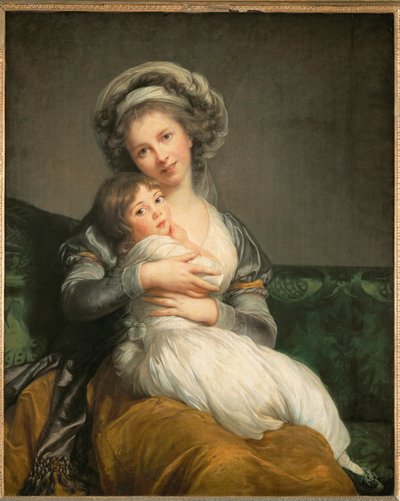 Vigee-Le Brun, self-portrait, and her daughter Julie by Elisabeth Louise Vigee-Lebrun