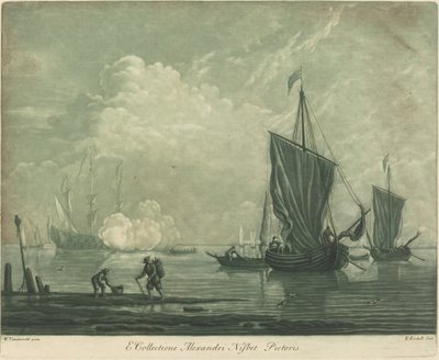 Shipping Scene from the Collection of Alexander Nisbit by Elisha Kirkall