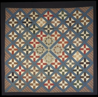 Piecework Autograph Cross Friendship Quilt by Elizabeth C. Loudenslager