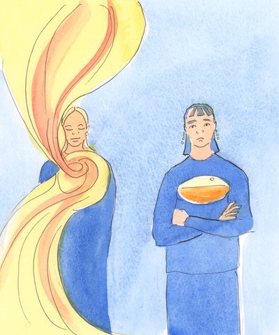 A person who approaches God in prayer with an open heart, accepting God