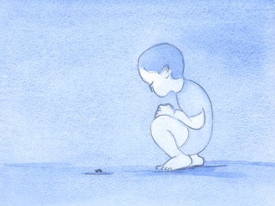 All strange creatures, like the insect this child observes, were made from God