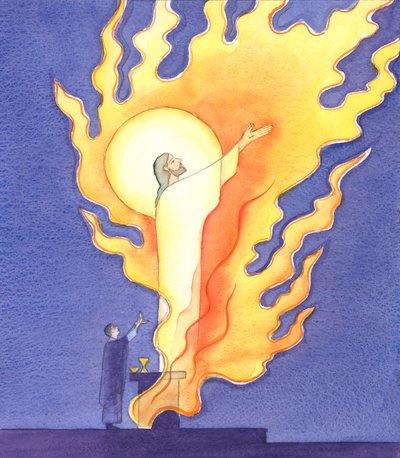 At Mass We Pray with Christ Who Reaches Out to the Father in the Burning Love of the Holy Spirit by Elizabeth Wang