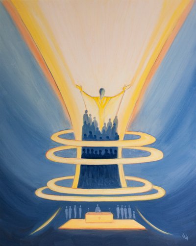 At the Mass the Holy Spirit Binds Us Together with Christ Like Corn Bound into a Single Sheaf by Elizabeth Wang