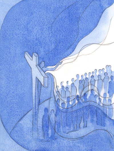 By His divine compassion, and in solidarity with His own people on Earth, Christ cloaked the sins of the whole human race. by Elizabeth Wang