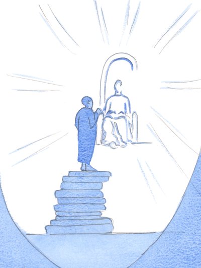 By freely putting down our burdens in Christ