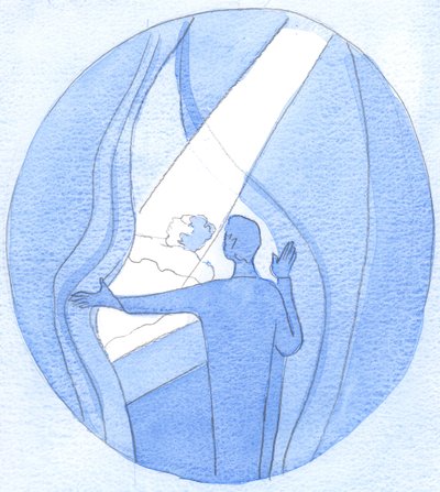 By our fervent prayers to Our Blessed Lady, it is as though we hold aside the strands of darkness, to let Heaven