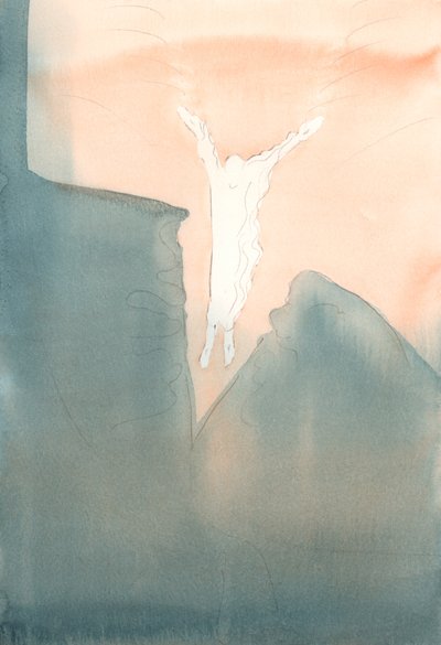 Christ leaps lovingly into the dread dark depths of our hearts. by Elizabeth Wang