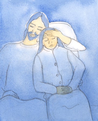 Christ loves to welcome His friends in Holy Communion by Elizabeth Wang