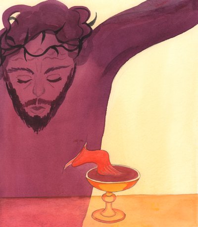 Christ Poured Out His Life-Blood for Us, on Calvary by Elizabeth Wang