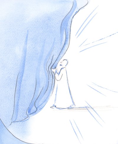 Christ pushed aside a curtain and unveiled more of the joys which shall delight those who love Him to the end, 2002 by Elizabeth Wang
