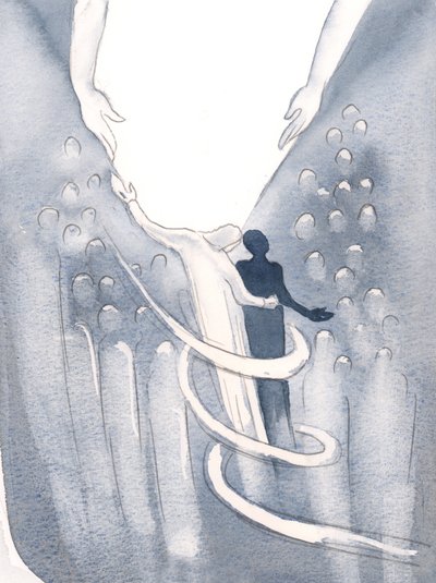 Christ reassured me, and wrapped my soul in love, and led me towards the light by Elizabeth Wang