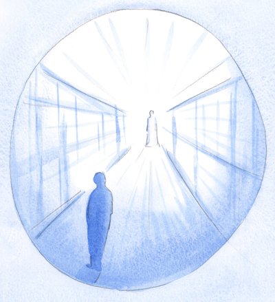 Christ showed me a road leading towards Him, and explained how - by my own will - I become distracted from the important goal. by Elizabeth Wang