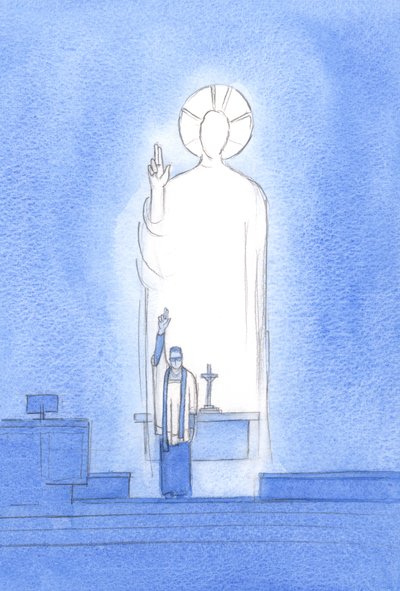 Christ Speaks and Acts Through His Priests, Who Bless and Forgive 