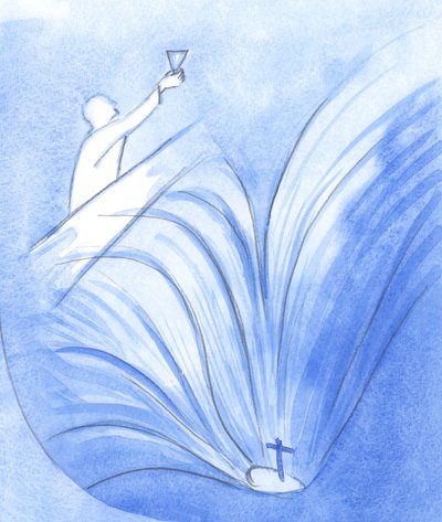 Christ spoke with great courage, to His apostles, holding the cup of His Blood, and already seeing His 