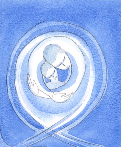 God the Father loves each one of us with a passionate love, and holds us in His tender embrace by Elizabeth Wang