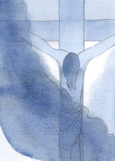 I saw Jesus, crucified and bloody, head bowed in torment. This is where love brought Him by Elizabeth Wang