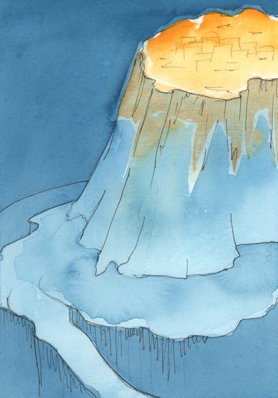 I saw the globe of the earth, with a great mountain on it by Elizabeth Wang