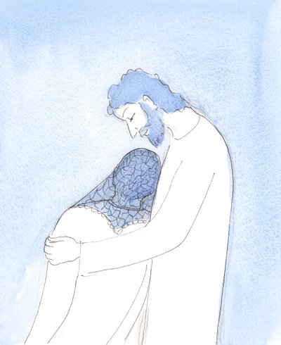 In Holy Communion, Christ can draw us close so that we can rest our head on His breast, like St by Elizabeth Wang