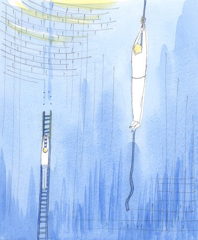 In intercession, it is as if God allows one person to descend on a rope to rescue another person who is stranded in a deep shaft underground by Elizabeth Wang