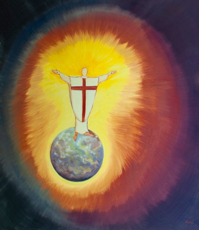 Jesus Christ is our High Priest who intercedes for us to the Father at every Mass, 2000 by Elizabeth Wang