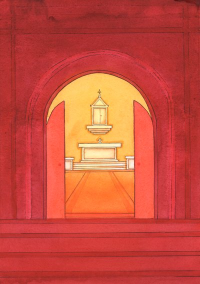 Jesus Christ is truly present in the Blessed Sacrament in the tabernacle by Elizabeth Wang