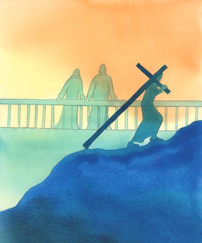 Jesus and Mary look on us with tenderness as we follow our own Way of the Cross by Elizabeth Wang
