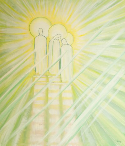 Jesus gives great power of intercession to Our Lady and St Joseph, and to all who pray for others in his name by Elizabeth Wang